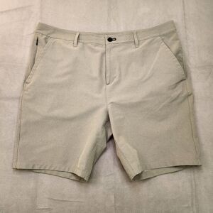 Public Rec Shorts Men's 38 Gray Performance Chino Stretch Casual Golf 8" Preppy